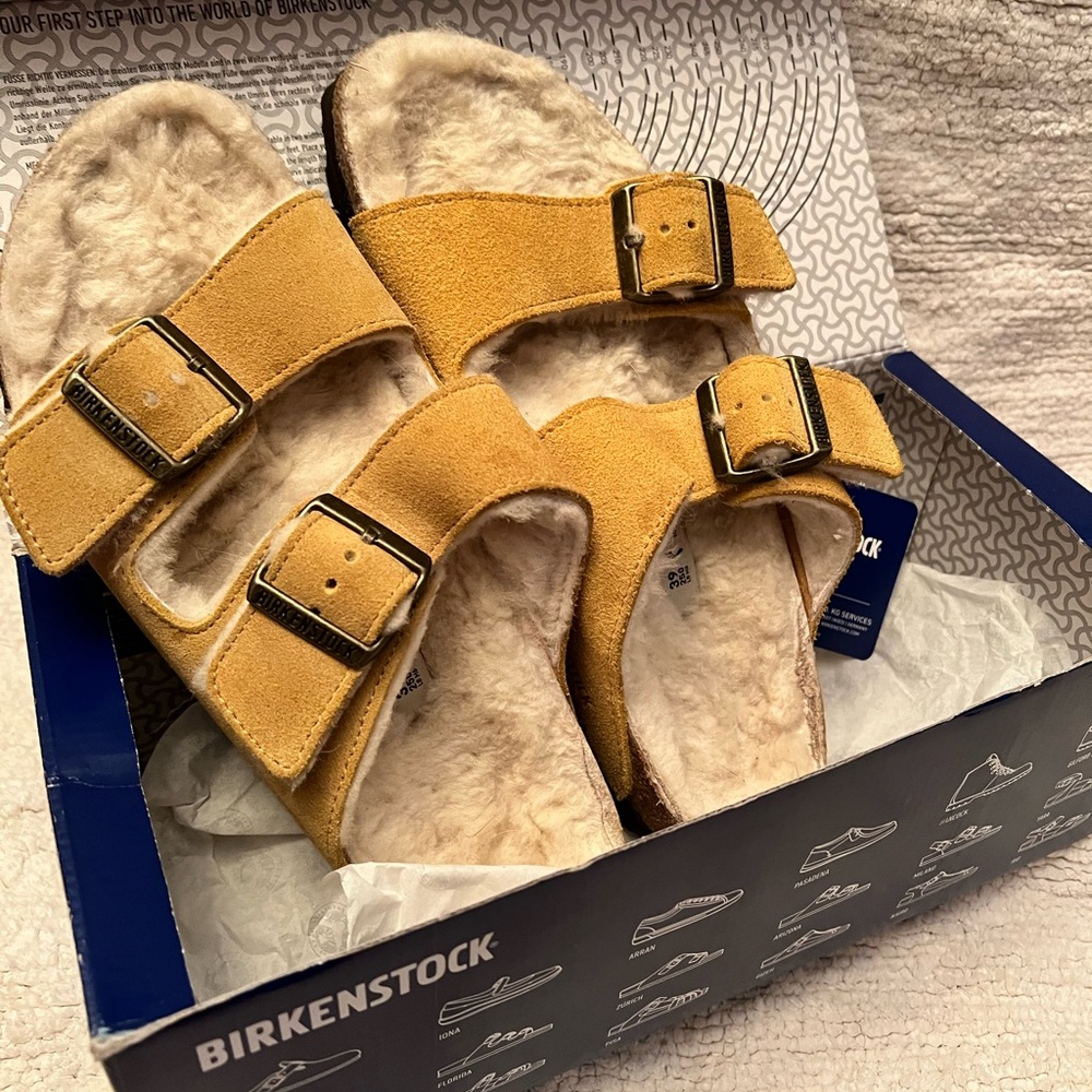 Birkenstock Arizona Fur Sandals